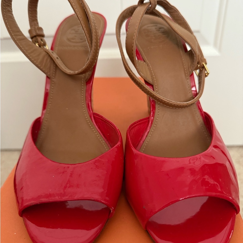 Tory Burch Red and Brown Women's Heels